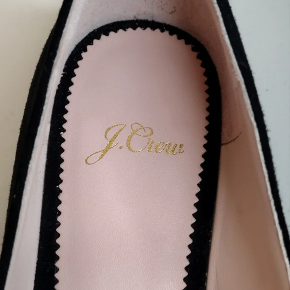 J. Crew Velvet Marina Holiday Jane With Jewels Embellished Flat Loafers Size 8.5 - Picture 10 of 13